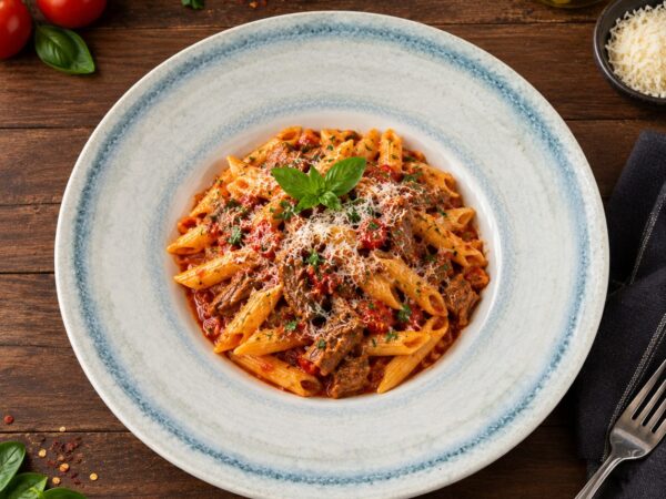 Penne Arabiatta Di Manzo